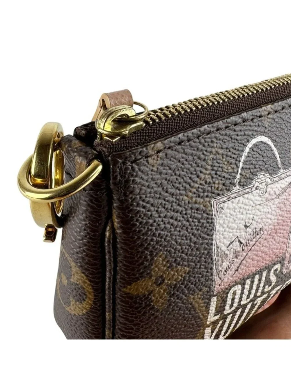 Louis Vuitton Pouch Handbag Monogram Mini Pochette Soir